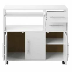 Desserte Cesar Pour Four à Micro-ondes - Blanc -EMOB-MEUBLES Ventes 8035A2121A80 Marius Low white 5 70f7