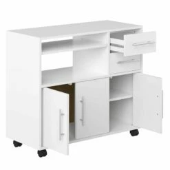 Desserte Cesar Pour Four à Micro-ondes - Blanc -EMOB-MEUBLES Ventes 8035A2121A80 Marius Low white 6 423c