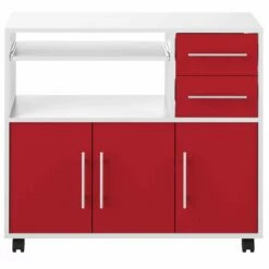 Desserte Cesar Pour Four à Micro-ondes - Blanc/rouge 19 Desserte Cesar Pour Four à Micro-ondes - Blanc/rouge -EMOB-MEUBLES Ventes 8035A2179A80 Marius Low red 3 37a6