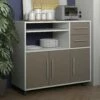 Armoire D'appoint Cesar Pour Four à Micro-ondes - Blanc/taupe
