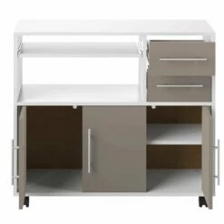 Armoire D'appoint Cesar Pour Four à Micro-ondes - Blanc/taupe 18 Armoire D'appoint Cesar Pour Four à Micro-ondes - Blanc/taupe -EMOB-MEUBLES Ventes 8035A2191A80 Marius Low taupe 5 0558