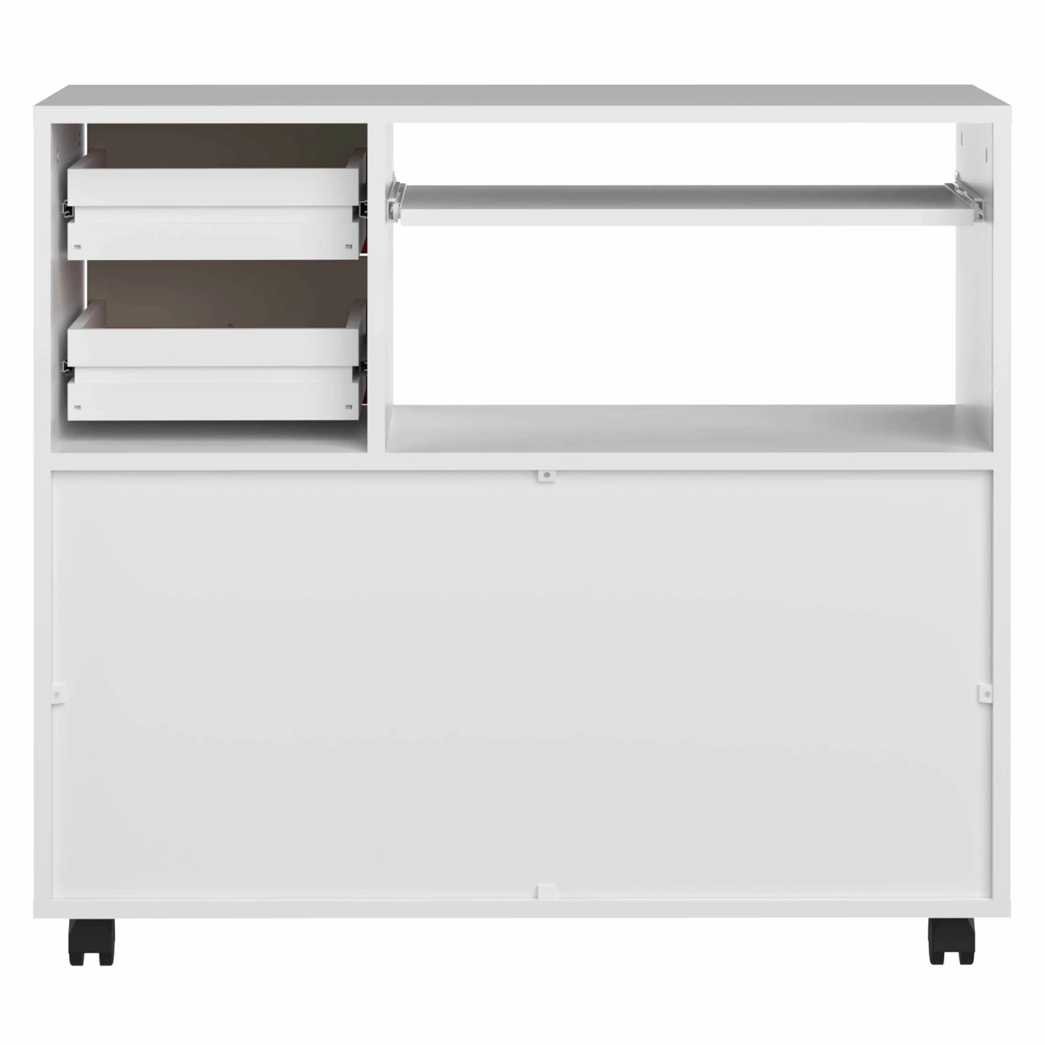 Armoire D'appoint Cesar Pour Four à Micro-ondes - Blanc/taupe 5 Armoire D'appoint Cesar Pour Four à Micro-ondes - Blanc/taupe – Image 5