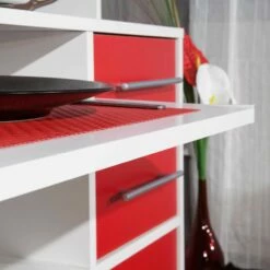 Armoire De Cuisine Cesar Pour Four à Micro-ondes - Blanc/rouge -EMOB-MEUBLES Ventes 8036X2179A80 Marius High white and red 11 cefb