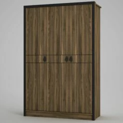 Tera Home Armoire | 100% Mélamine | Noyer | 120x180x45 Cm -EMOB-MEUBLES Ventes 804TRH3901 20 206 ab37