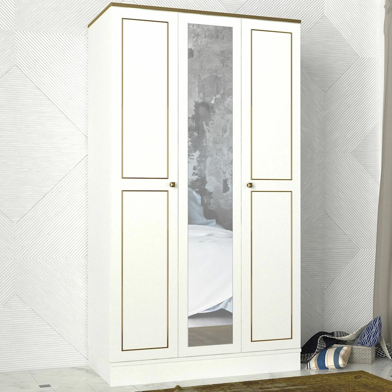 Armoire Talon : 18mm 100% Mélaminé | Or Blanc 1 Armoire Talon : 18mm 100% Mélaminé | Or Blanc