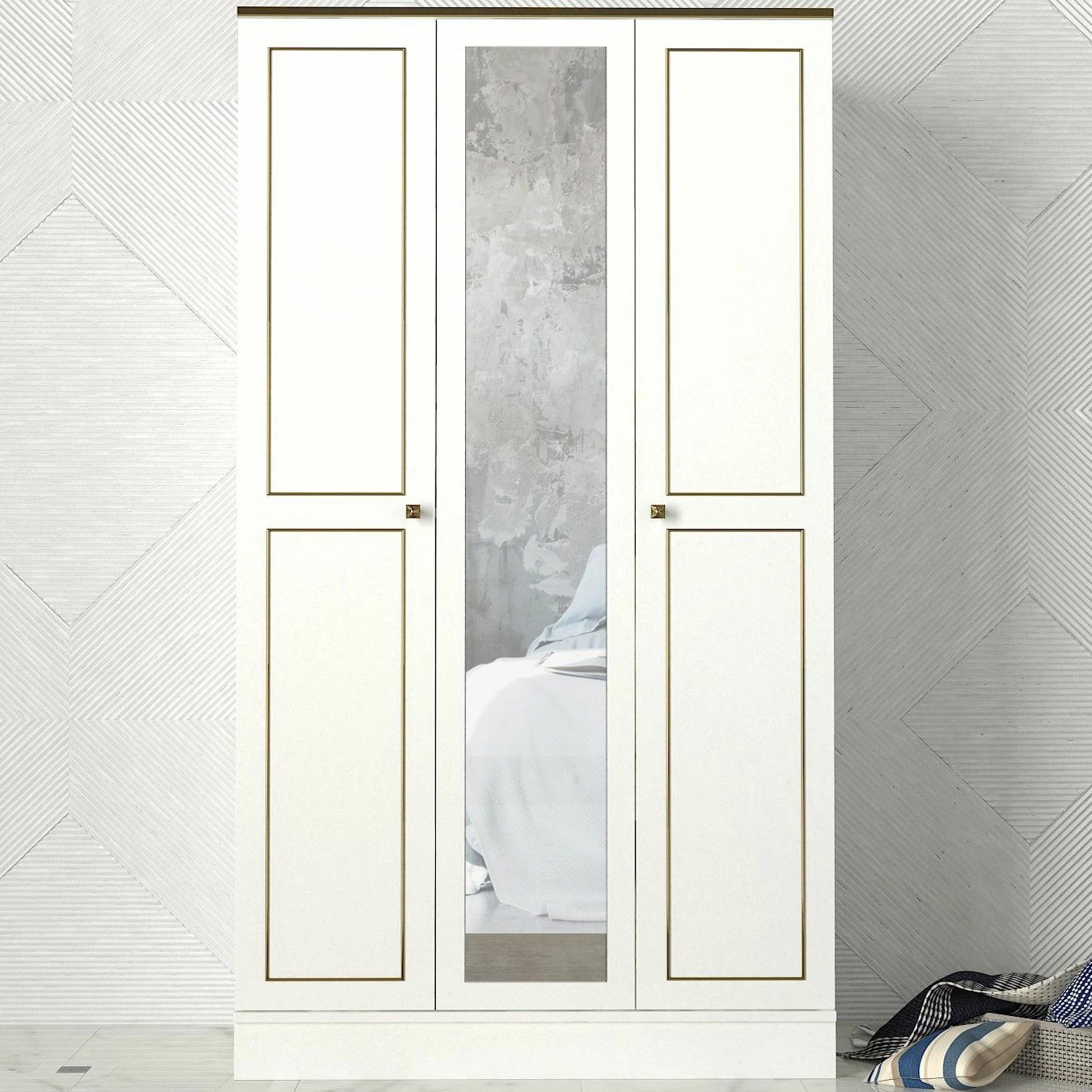 Armoire Talon : 18mm 100% Mélaminé | Or Blanc 6 Armoire Talon : 18mm 100% Mélaminé | Or Blanc – Image 6