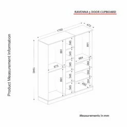 Armoire Talon 18mm | Revêtement 100% Mélamine | Or Blanc -EMOB-MEUBLES Ventes 804TRH3905 20 207 cc96