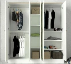 Armoire Talon 18mm | Revêtement 100% Mélamine | Or Blanc -EMOB-MEUBLES Ventes 804TRH3905 3 62d3