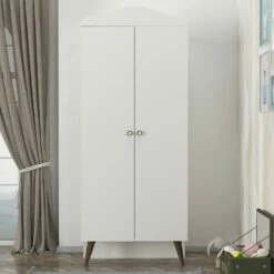 Tera Home Armoire 2 Portes | 100% Mélaminé | 18mm | 90cm De Large | Blanc