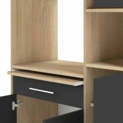 Armoire De Cuisine Liana Pour Four à Micro-ondes - Chêne/noir -EMOB-MEUBLES Ventes 8070X3476A80 Louise natural oak and black 8 dfa7
