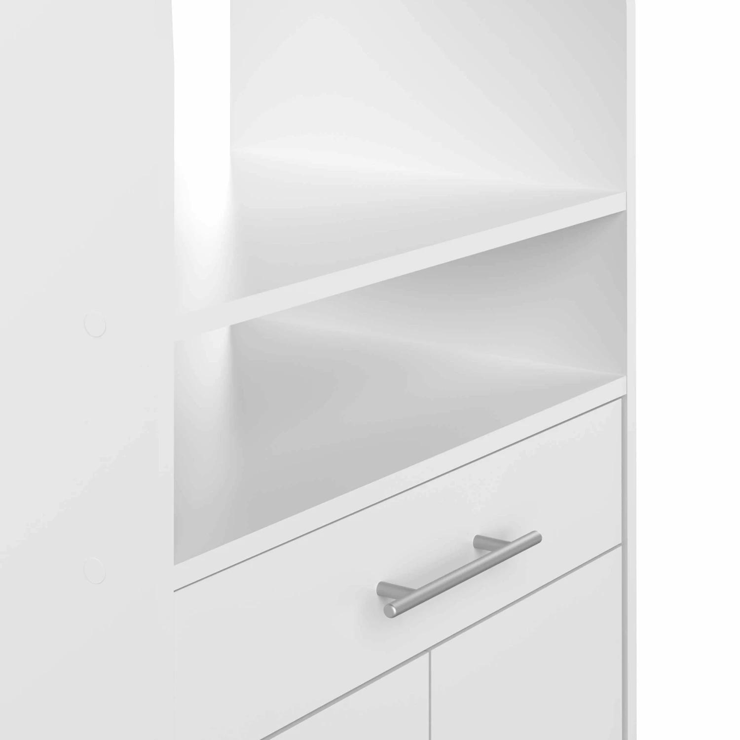 Armoire D'appoint Jeanine Pour Four à Micro-ondes - Blanc 2 Armoire D'appoint Jeanine Pour Four à Micro-ondes - Blanc – Image 2