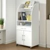 Armoire D'appoint Jeanine Pour Four à Micro-ondes - Blanc
