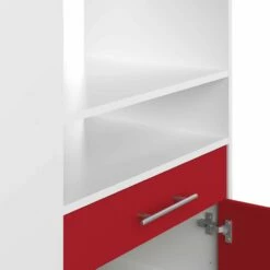 Armoire D'appoint Jeanine Pour Four à Micro-ondes - Blanc/rouge -EMOB-MEUBLES Ventes 8071A2179A80 Jeanne white and red 11 ca00