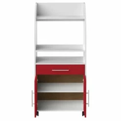 Armoire D'appoint Jeanine Pour Four à Micro-ondes - Blanc/rouge -EMOB-MEUBLES Ventes 8071A2179A80 Jeanne white and red 5 d562