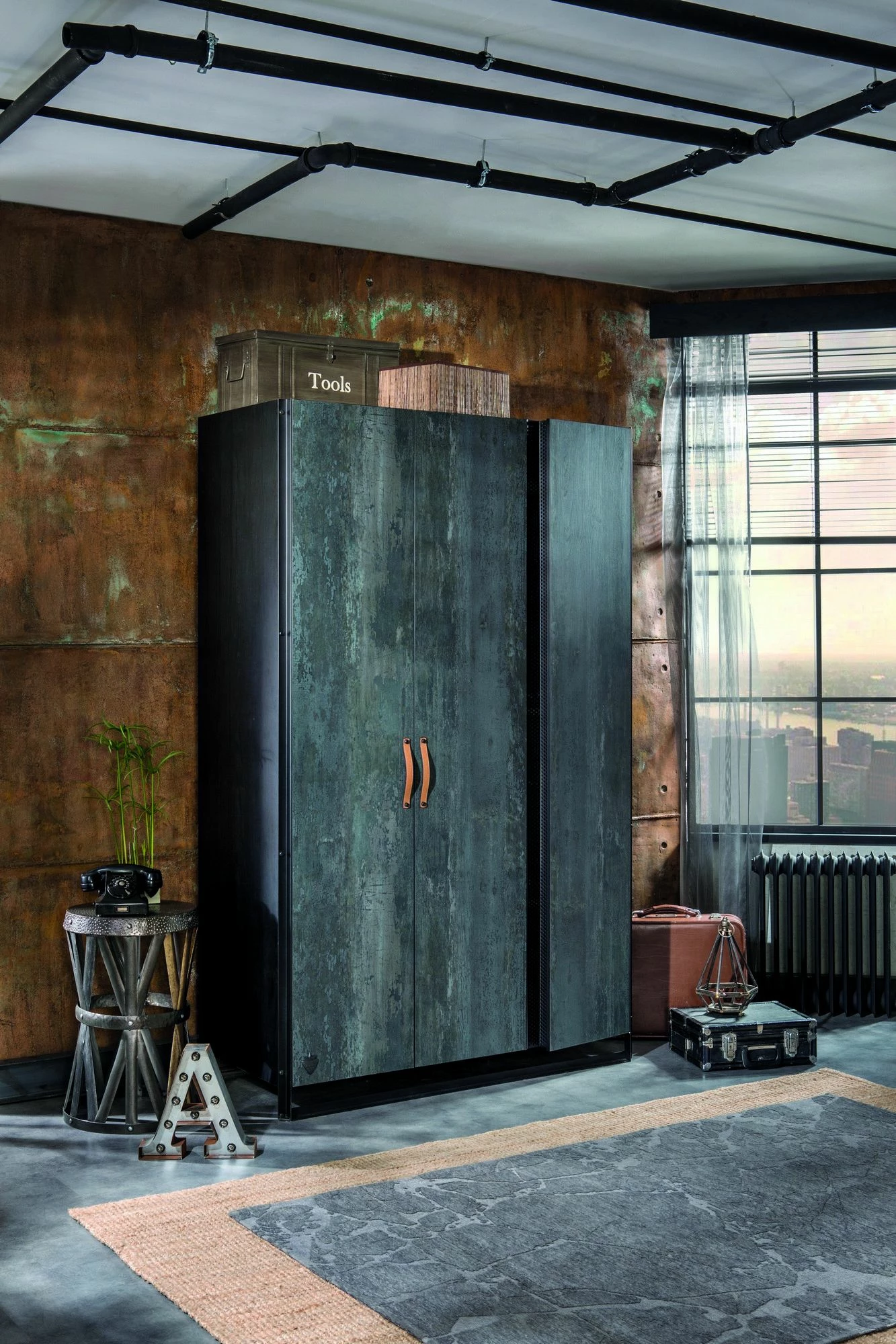 Armoire | 100% Mélamine | Portes à Fermeture Douce | Rail De Suspension LED 7 Armoire | 100% Mélamine | Portes à Fermeture Douce | Rail De Suspension LED – Image 7