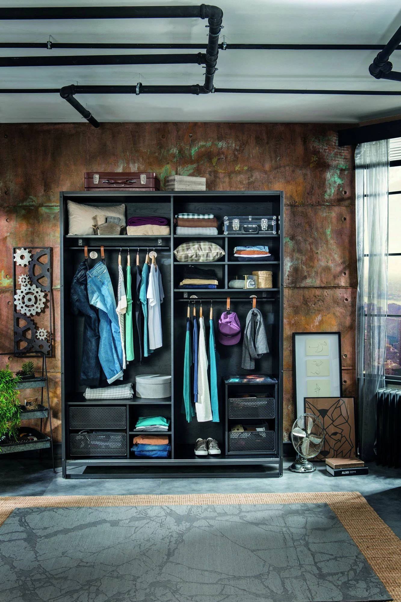 Armoire | 100% Mélaminé | 18mm D'épaisseur | Rail Suspendu LED | Multicolore 10 Armoire | 100% Mélaminé | 18mm D'épaisseur | Rail Suspendu LED | Multicolore – Image 10