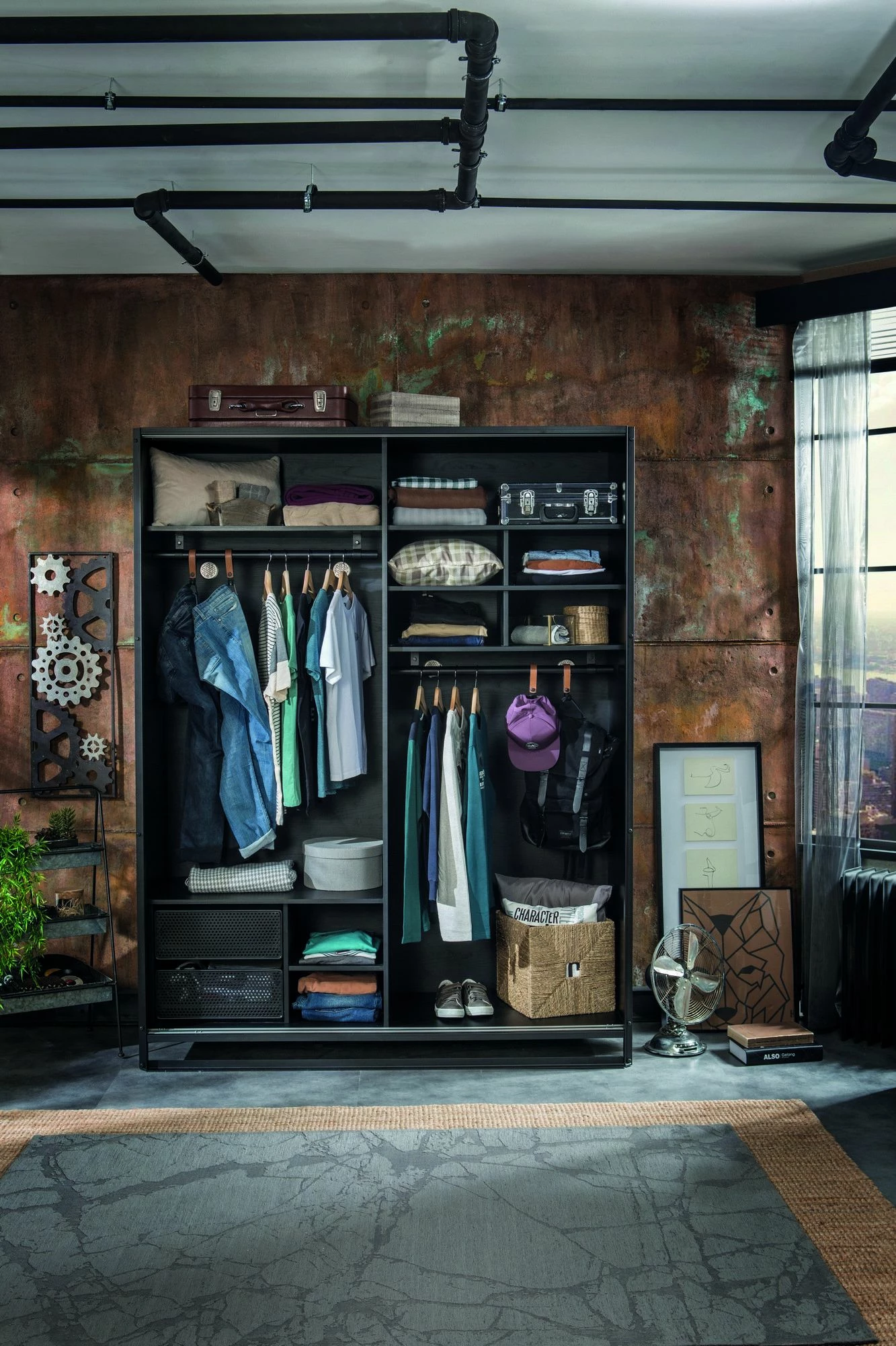 Armoire | 100% Mélaminé | 18mm D'épaisseur | Rail Suspendu LED | Multicolore 9 Armoire | 100% Mélaminé | 18mm D'épaisseur | Rail Suspendu LED | Multicolore – Image 9