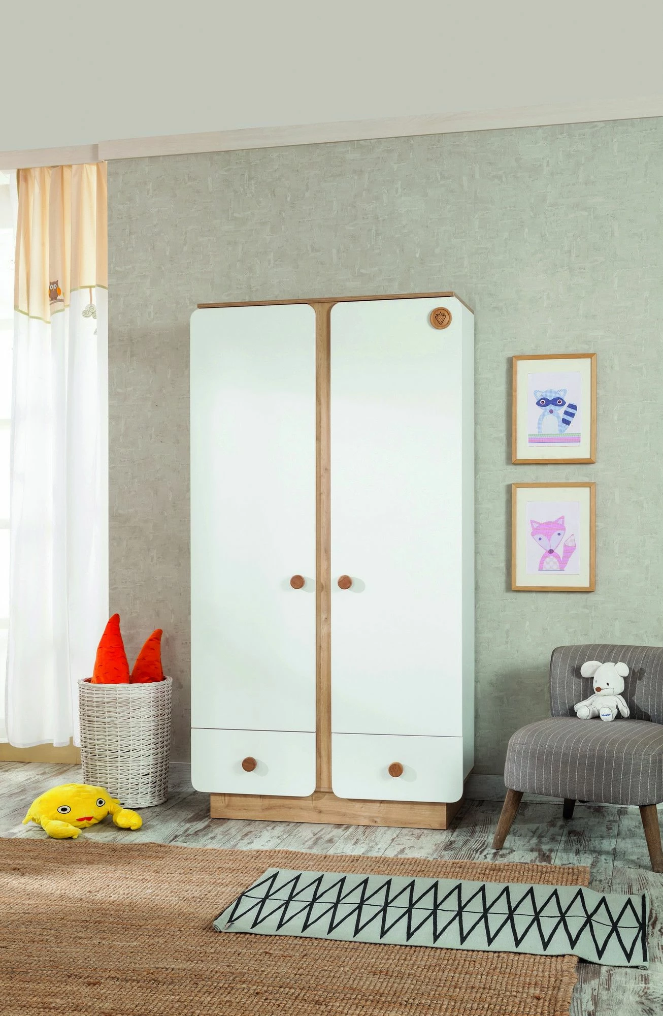 Armoire | Multicolore | 100% Mélaminé | Portes à Fermeture Douce | Rail De Suspension LED 9 Armoire | Multicolore | 100% Mélaminé | Portes à Fermeture Douce | Rail De Suspension LED – Image 9