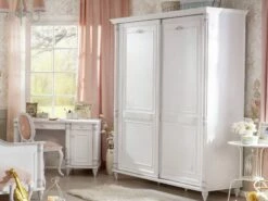 Armoire - 100% Mélamine | Tiroirs, étagères, Rail LED