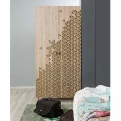 Armoire Vella | 100% Mélaminé | Couleur Chêne -EMOB-MEUBLES Ventes 863SPH4202 20 203 cb41