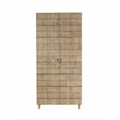 Armoire Vella | 100% Mélamine | Epaisseur 18mm | Pieds En Charme | Poignées En Métal Et Corde | Chêne Sonoma -EMOB-MEUBLES Ventes 863SPH4206 20 205 b21a
