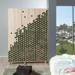 Armoire Vella | 100% Mélamine | Pieds En Charme | Couleur : Chêne Sonoma -EMOB-MEUBLES Ventes 863SPH4209 20 202 f7f0