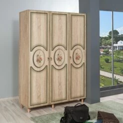 Armoire Vella" | 100% Mélaminé | 135x192x52 Cm | Chêne Sonoma