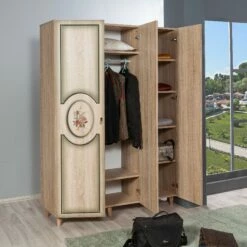 Armoire Vella" | 100% Mélaminé | 135x192x52 Cm | Chêne Sonoma -EMOB-MEUBLES Ventes 863SPH4215 20 203 5bc0