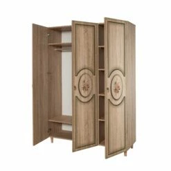 Armoire Vella" | 100% Mélaminé | 135x192x52 Cm | Chêne Sonoma -EMOB-MEUBLES Ventes 863SPH4215 20 206 2f12
