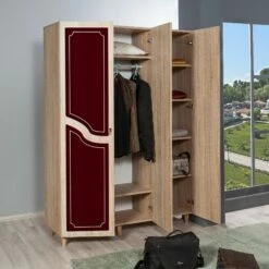 Armoire En Mélamine Vella | Chêne Sonoma | 135x192x52cm -EMOB-MEUBLES Ventes 863SPH4217 20 203 2c9e