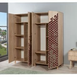 Armoire Vella | 100% Mélaminé | Pieds En Bois De Charme | Vernis UV -EMOB-MEUBLES Ventes 863SPH4222 20 203 eca6