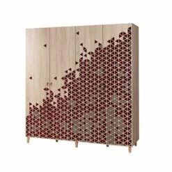 Armoire Vella | 100% Mélaminé | Pieds En Bois De Charme | Vernis UV -EMOB-MEUBLES Ventes 863SPH4222 20 205 6555