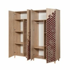 Armoire Vella | 100% Mélaminé | Pieds En Bois De Charme | Vernis UV -EMOB-MEUBLES Ventes 863SPH4222 20 206 6791