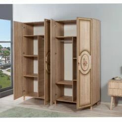 Armoire Vella | 100% Mélaminé | Chêne Sonoma -EMOB-MEUBLES Ventes 863SPH4224 20 203 26a3