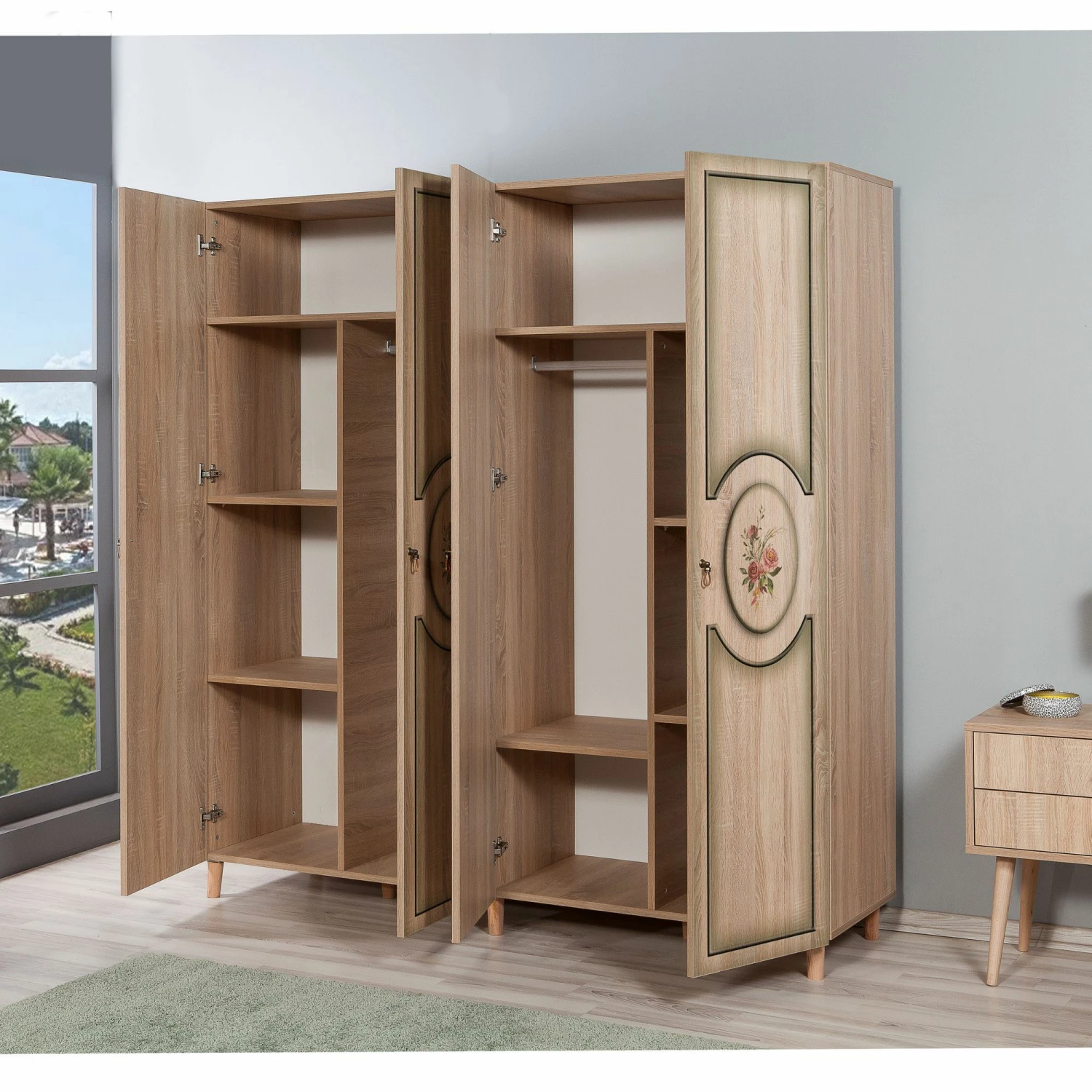 Armoire Vella | Revêtement Mélaminé | Epaisseur 18mm | Couleur Chêne 7 Armoire Vella | Revêtement Mélaminé | Epaisseur 18mm | Couleur Chêne – Image 7