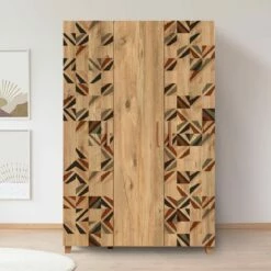 Armoire Vella | 100% Mélamine | Bordure PVC | 120x189x48 Cm | Pin Atlantique