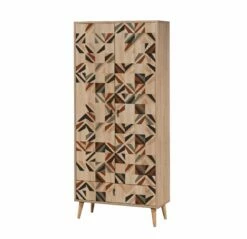 Vella Armoire | 100% Mélamine | Pieds En Bois | Multicolore -EMOB-MEUBLES Ventes 863SPH4258 20 202 a225