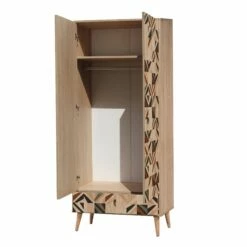 Vella Armoire | 100% Mélamine | Pieds En Bois | Multicolore -EMOB-MEUBLES Ventes 863SPH4258 20 203 2955