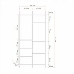 Armoire En Mélamine Saphir 104cm | Pin Atlantique -EMOB-MEUBLES Ventes 863SPH5409 20 209 833e