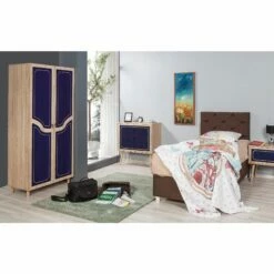 Armoire Vella | 100% Mélamine | Epaisseur 18mm | Chêne Sonoma