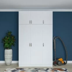 Armoire Locelso" | 100% Mélaminé | Blanc