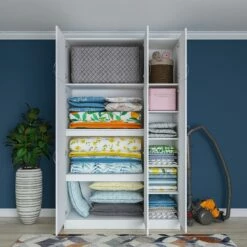 Armoire Locelso" | 100% Mélaminé | Blanc -EMOB-MEUBLES Ventes 893RAN1415 20 205 4e64