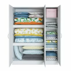 Locelso" Armoire | Mélaminée | 145cm X 181 | Blanc -EMOB-MEUBLES Ventes 893RAN1416 20 208 1528