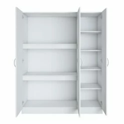 Locelso" Armoire | Mélaminée | 145cm X 181 | Blanc -EMOB-MEUBLES Ventes 893RAN1416 20 209 1b6c
