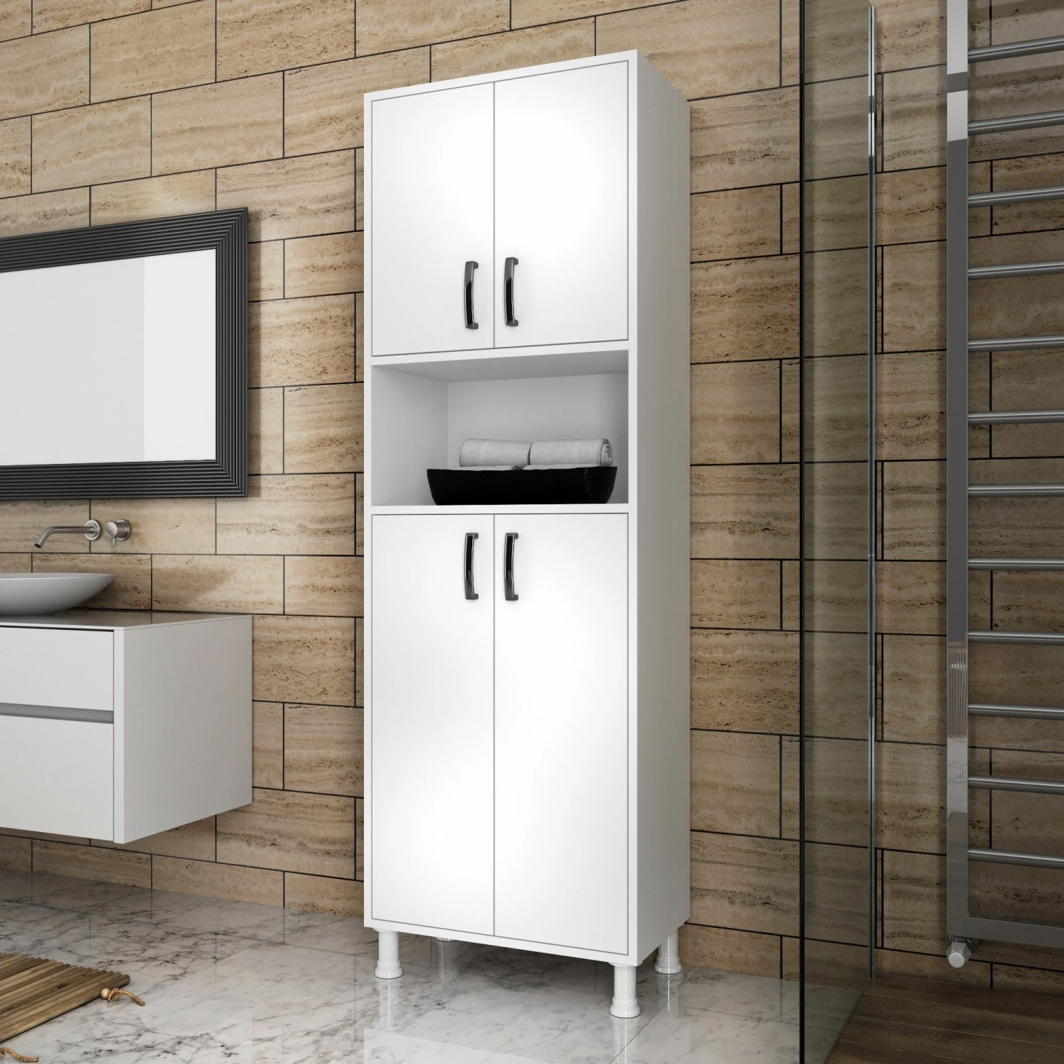 Locelso Multi Purpose Cabinet" | 18mm Thick | White 7 Locelso Multi Purpose Cabinet" | 18mm Thick | White – Image 7
