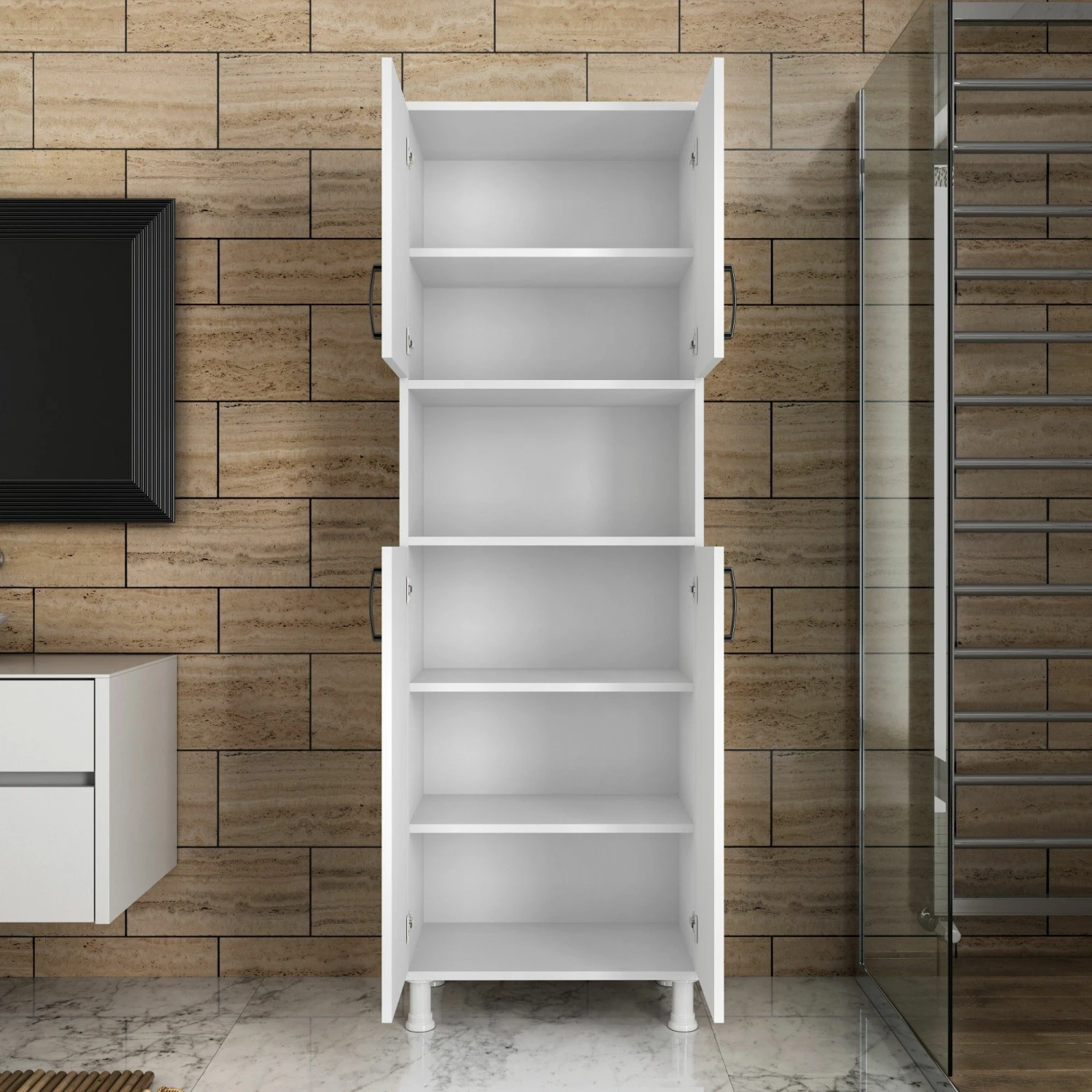 Locelso Multi Purpose Cabinet" | 18mm Thick | White 5 Locelso Multi Purpose Cabinet" | 18mm Thick | White – Image 5