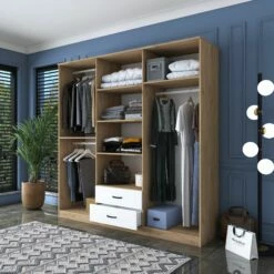 Locelso Armoire 210x210x51 | Noyer Blanc -EMOB-MEUBLES Ventes 893RAN4548 20 204 4a5e