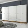Locelso Armoire | 100% Mélaminé | Noyer Blanc | Panneau De Particules De Qualité E1