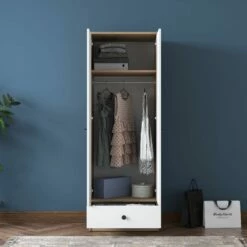 Armoire Locelso - 100% Mélaminé - Noyer Blanc 14 Armoire Locelso - 100% Mélaminé - Noyer Blanc -EMOB-MEUBLES Ventes 893RAN4556 20 203 9a74