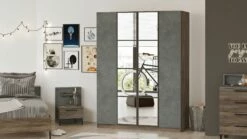 Armoire Robuste 100% Mélamine" 138,4 Cm X 183,8 Cm X 50 Cm | Gris Marron -EMOB-MEUBLES Ventes 956LCS1705 20 203 527f